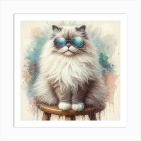 Cat With Sunglasses 1 Art Print