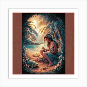 Hawaiian Girl Art Print