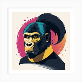 Gorilla Portrait Art Print