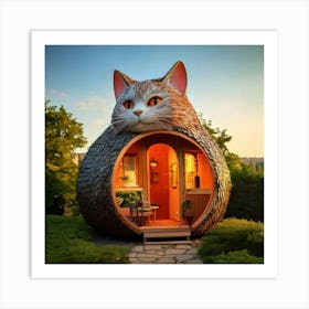 Firefly Whimsical Cat Shaped House With Playful Charm 35332 (2) Póster