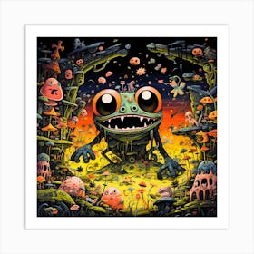 Frog King Art Print