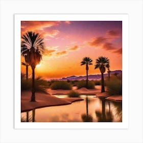 Sunset In The Desert 8 Art Print