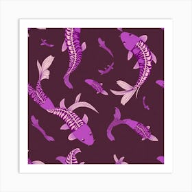 Purple Koi Fish 1 Art Print