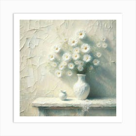 Daisies In A Vase 3 Art Print