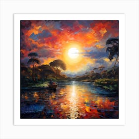 Tropical Dreamscapes: Paintbrush Symphony Art Print