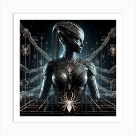 Cybernetic Woman Art Print