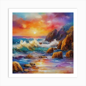 Sunset On The Beach 26 Art Print