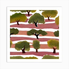 Olive Trees Art Print