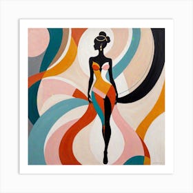 Silhouette Of A Woman Art Print