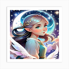 Elf In The Sky Art Print