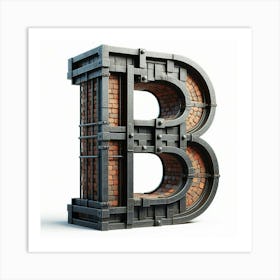 Stone Letter B Art Print