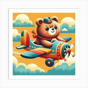 Bear Takes Flight Art Print