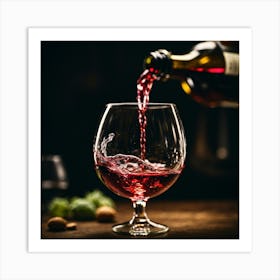 Pouring Wine Into A Glass Art Print