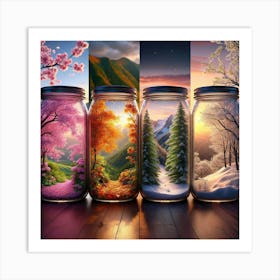 Autumn In Jars Art Print