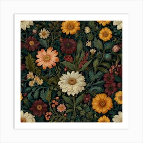 Floral Wallpaper 7 Art Print