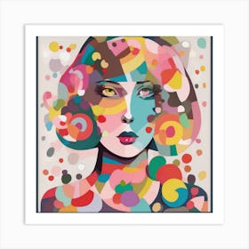 Woman With Colorful Hair Art Print Art Print