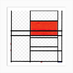Composition No. 4, Cubism art, Piet Mondrian Art Print