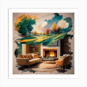 Living Room Painting Art Print