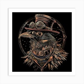 Steampunk Raven 1 Art Print