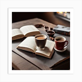 Coffee And Book Art Print