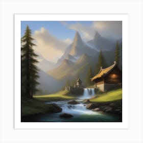 House In The Mountains Art Print