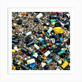 Garbage On The Beach Art Print