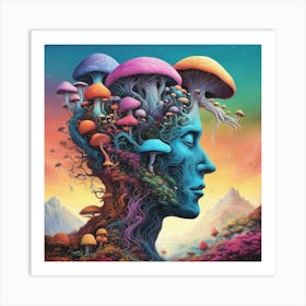 Psychedelic Mushrooms Art Print