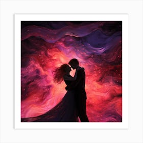 Couple Kissing Art Print