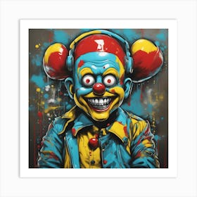 Andy Getty, Pt X, In The Style Of Lowbrow Art, Technopunk, Vibrant Graffiti Art, Stark And Unfiltere (12) Art Print