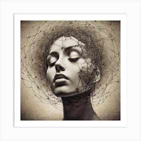 Abstract Of A Woman'S Head Art Print