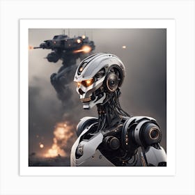 Robots And Tanks Art Print