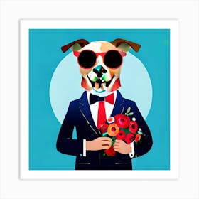 Groom Dog Art Print