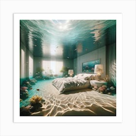 Underwater Bedroom 2 Art Print