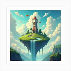 Clock Tower Island Art Print