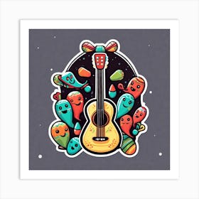 Mexican Guitar 10 Art Print