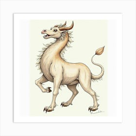 Watercolor The Mythical Creatures Of Ancient Greek Legends 1 Art Print