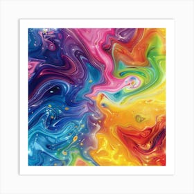 Rainbow Vortex (6) Art Print