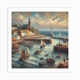 Fishing Village Art Print