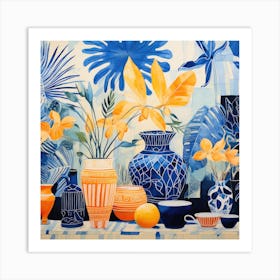 Blue And Orange Art Print