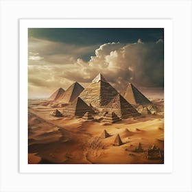 Egyptian pyramids - ancient Egyptians & pharaohs Art Print