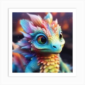 Cute dragon Art Print