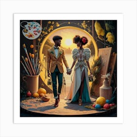 A Stunning Romantic Illustration Of A Couple Hand Lzvvmv0tsral8znek9nszg Engqbcrjqf2hl0rp9cflog Art Print