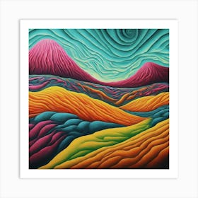 Psychedelic Landscape Art Print