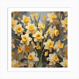 Daffodils Flowers Art Print