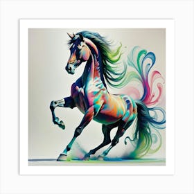 Colorful Horse 12 Art Print