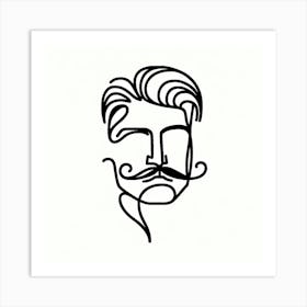 Man With Mustache Art Print