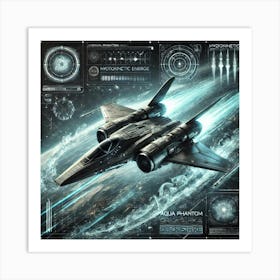 A High Tech, Sci Fi Scene Showing The Aqua Phantom 1 Art Print