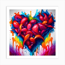 Colorful Heart Art Print