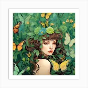 Butterfly Girl 9 Art Print