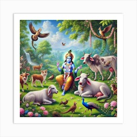 Lord Krishna 2 Art Print